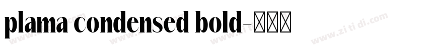 plama condensed bold字体转换